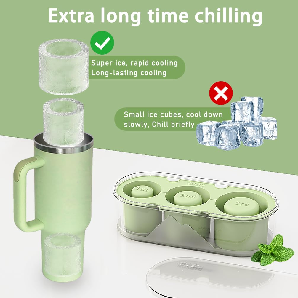 NOXETU cubos hielo cilíndricos, enfrian lentamente las bebidas.