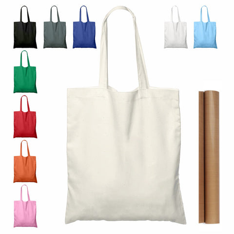 NPBAG bolsa tote algodón natural de 15x16, ideal para compras diarias