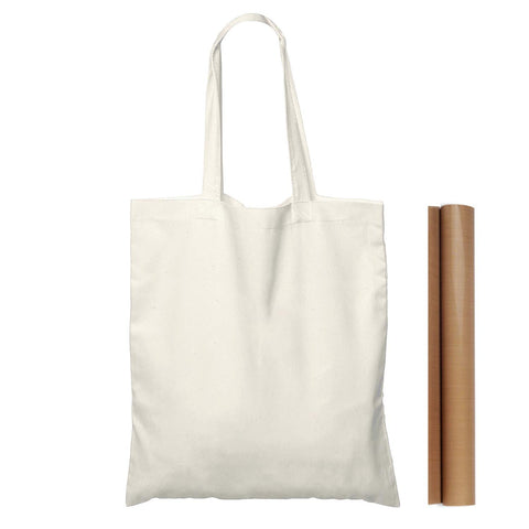 NPBAG bolsa tote de algodón natural 15x16 lista para personalizar