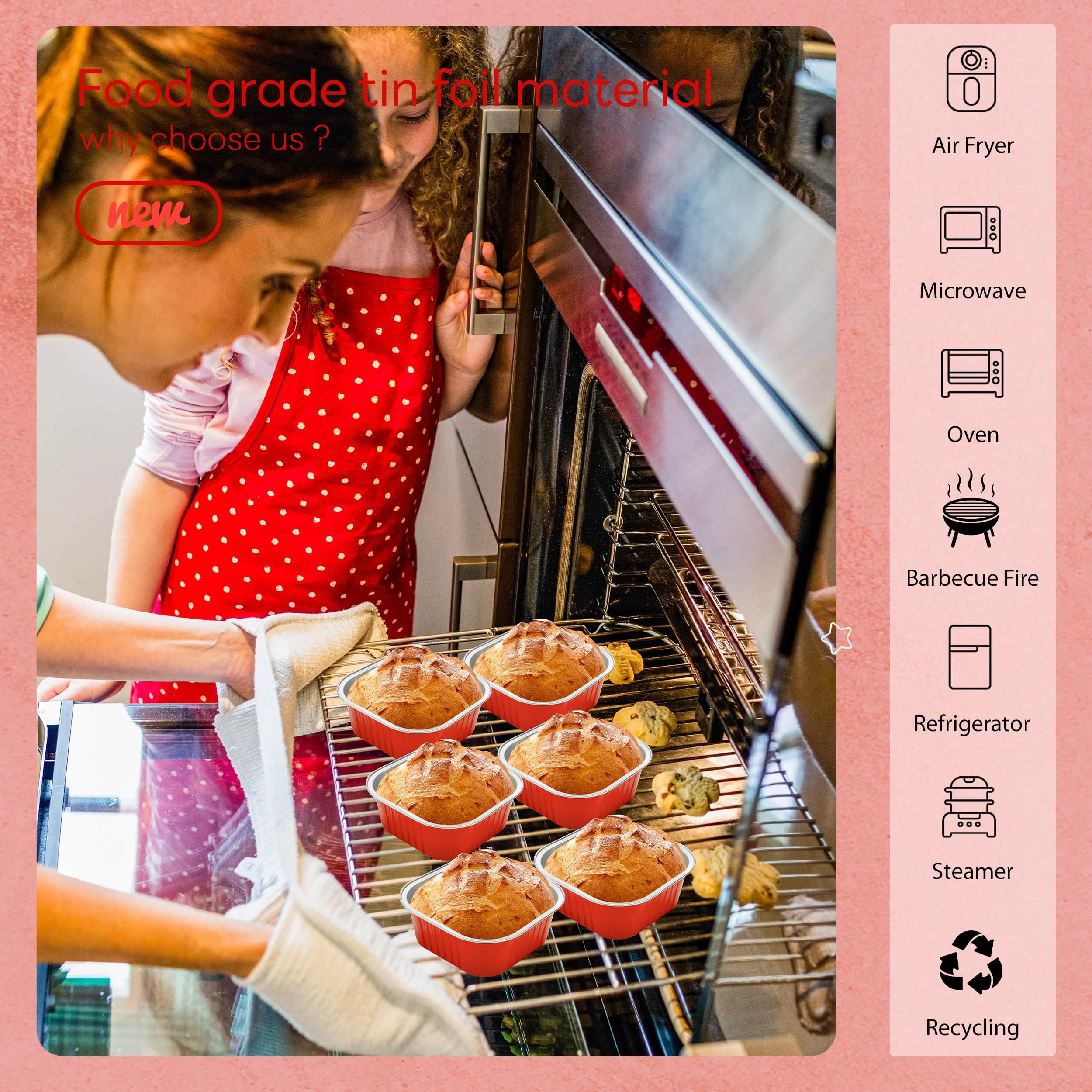 NPLUX set de 50 moldes con tapas ideal para catering