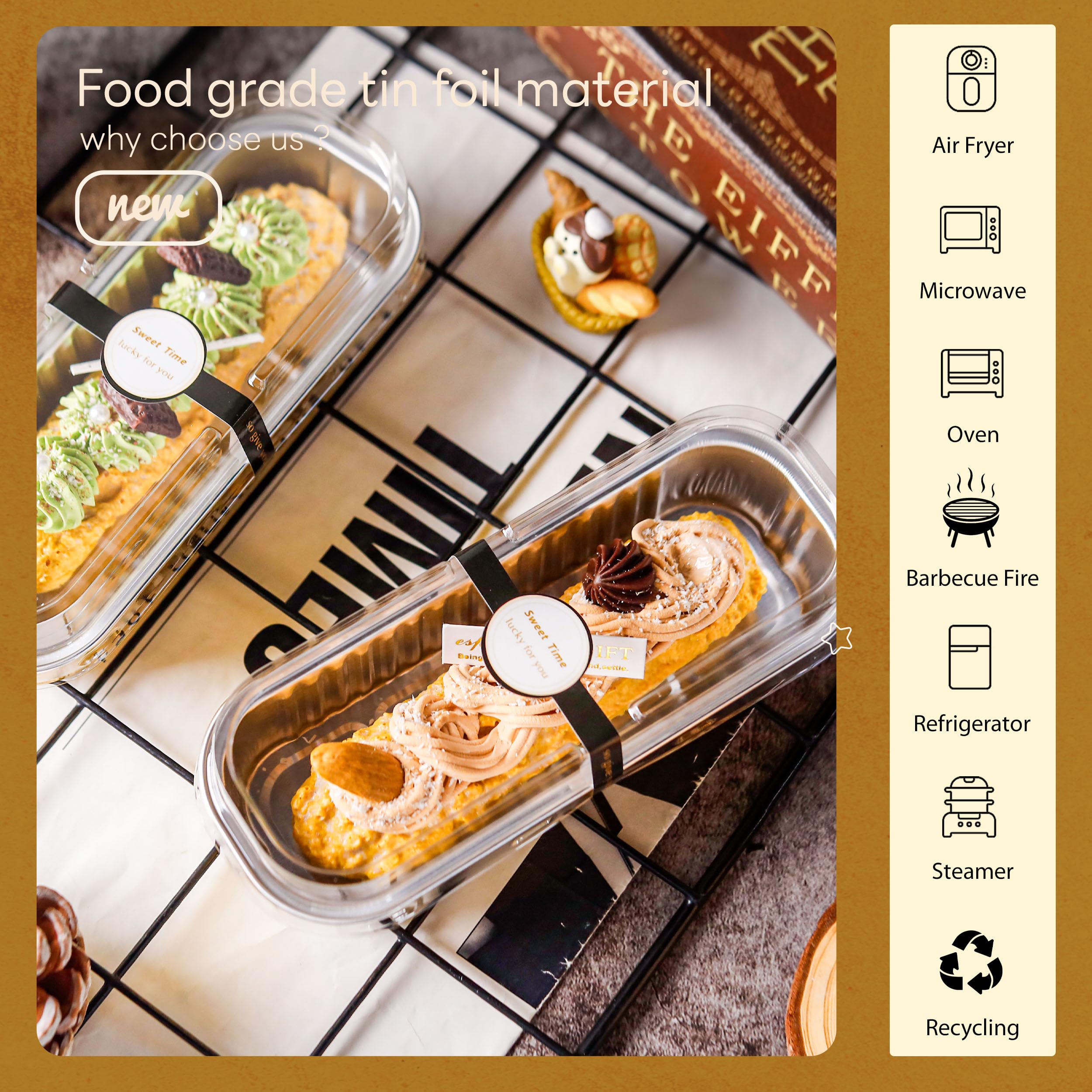 NPLUX moldes aptos para horno para hornear porciones deliciosas.
