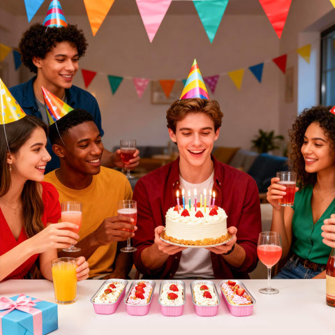 Paquete de 50 unidades desechables para catering con estilo rosa