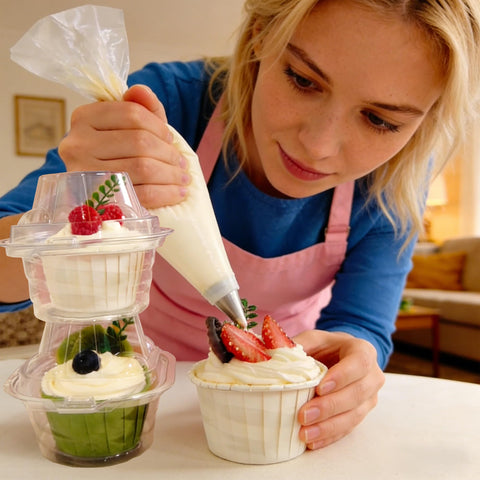 NPLUX usos-multifuncionales-dulces: ideal para cupcakes y galletas.