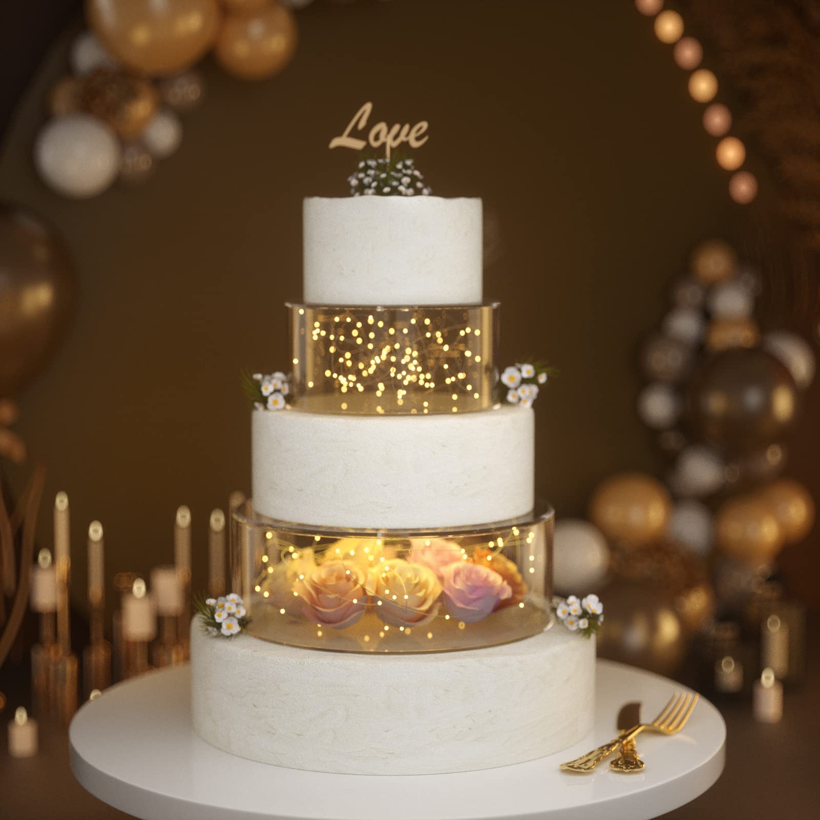 NPPLUS base tarta acrílico 10x4, exhibe dulces con claridad cristalina.