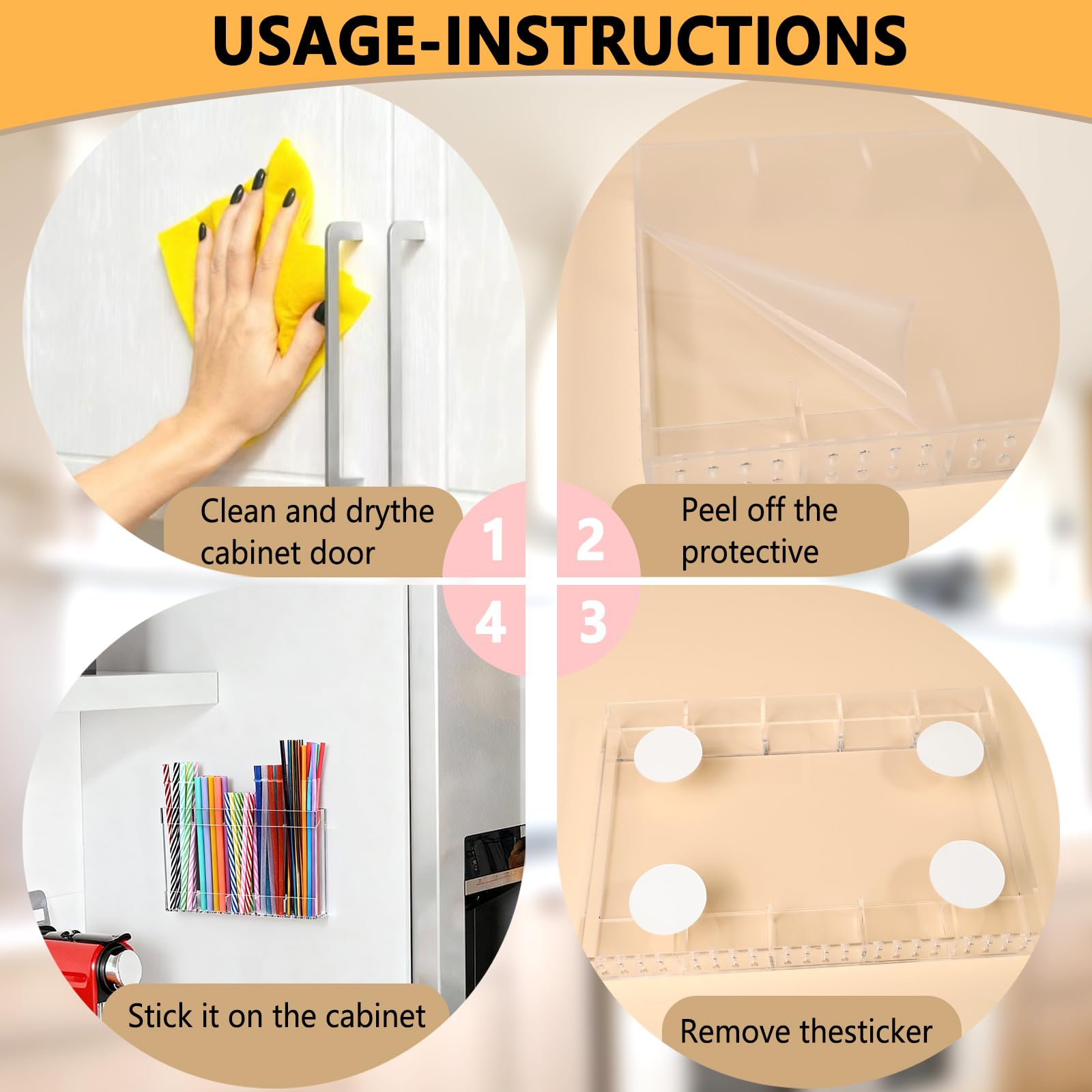 NTIERA uso multipropósito acrílico, ideal para cocina, baño y despensa.