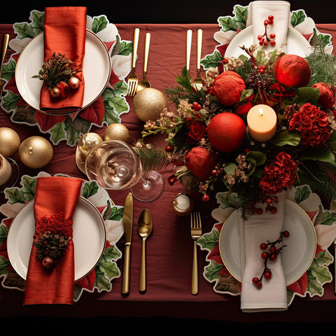 Nuanchu decoración de mesa para fiestas navideñas