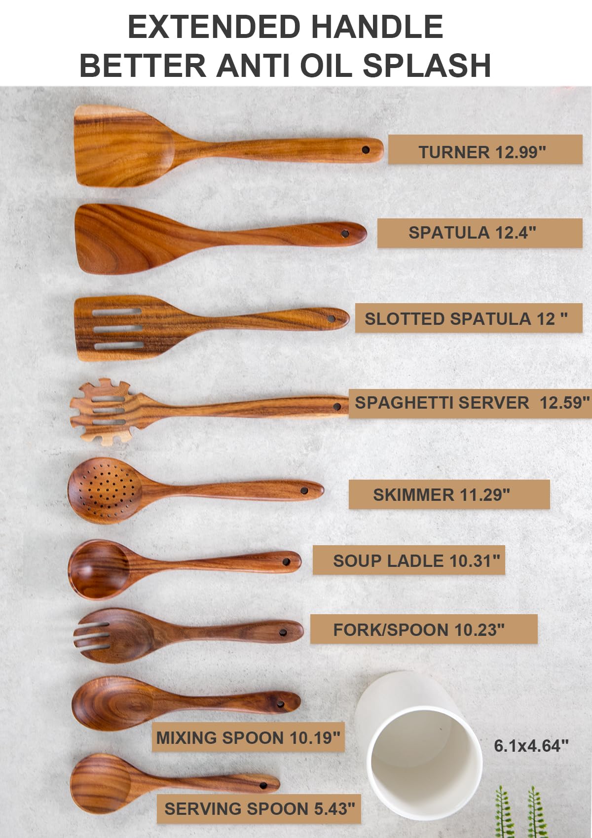 Nucookery espátula de teca ideal para saltear sin rayar