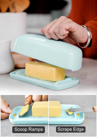 Nucookery mantequero cerámico con cantos ergonómicos, tacto cómodo
