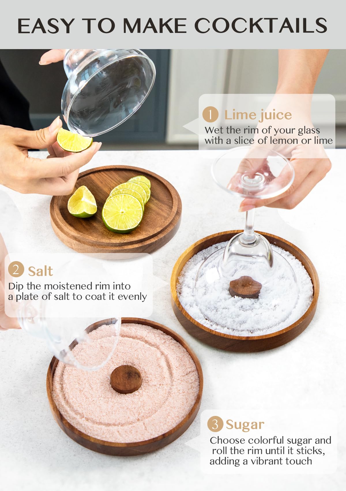 Rimador Nucookery ideal para bordes en cócteles y bebidas caseras.