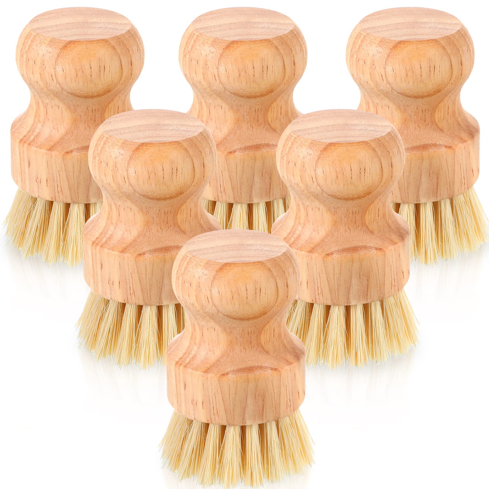 Cepillos Nuenen de bambú con sisal para lavar platos, limpieza eficaz.