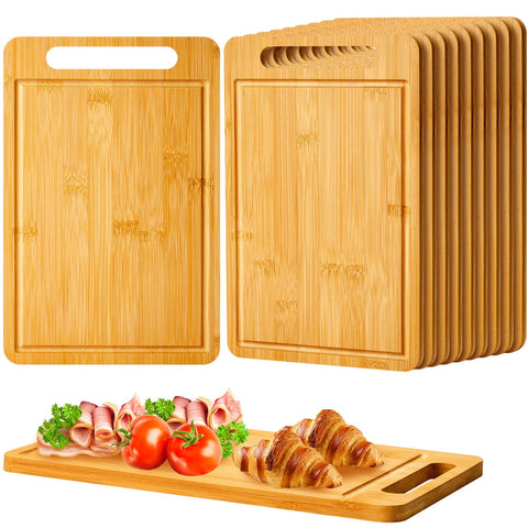 Nuenen tabla de cortar de bambú con mango, ideal para cortar pan fresco