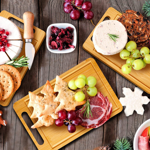 Nuenen tabla de bambú para frutas y verduras, superficie amable para corte