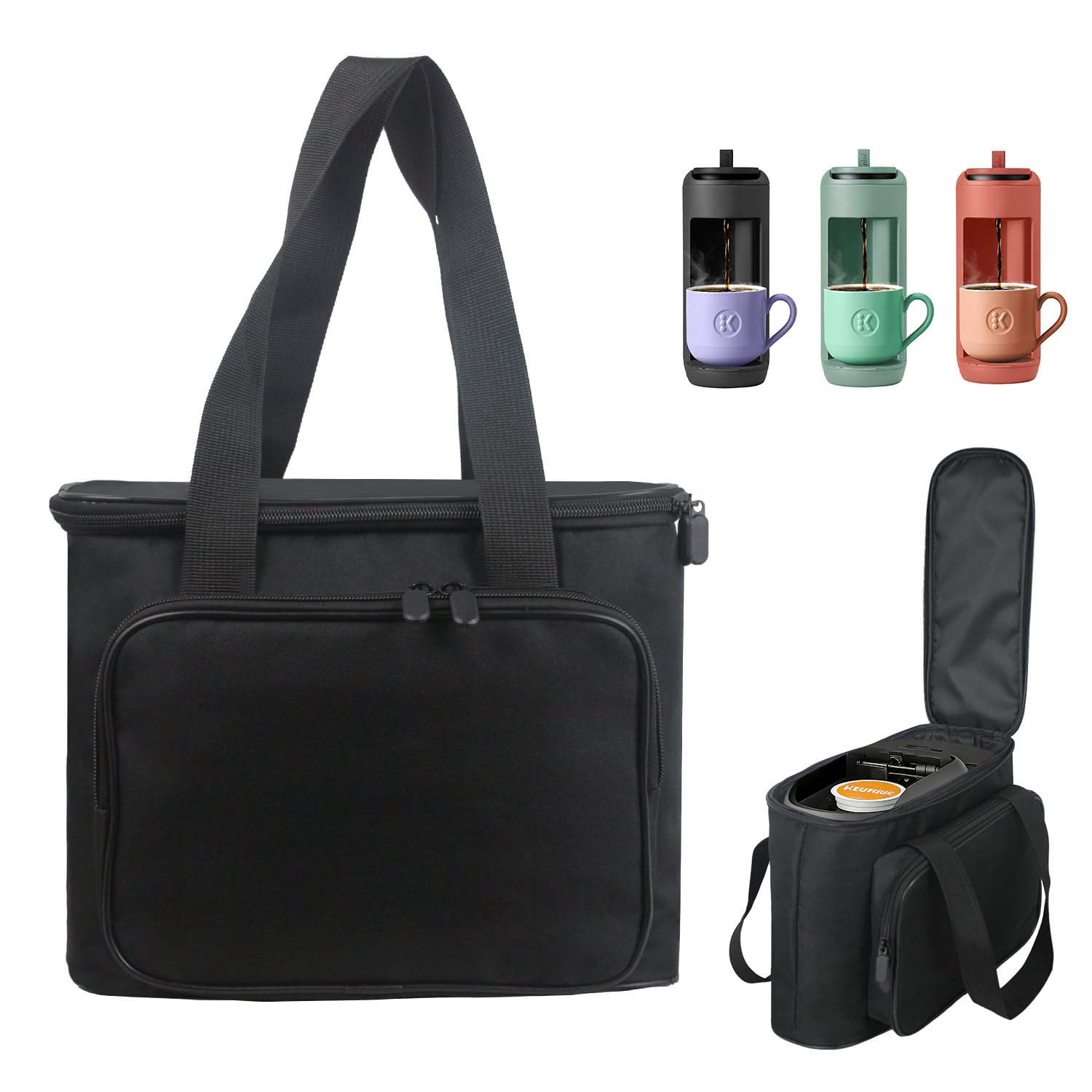 NUENSS-ROR bolsa para cafetera Keurig K-Mini Mate, protección segura para viajes.