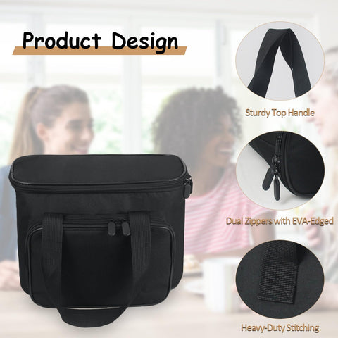 NUENSS-ROR cierre dual mantiene la funda cerrada y la cafetera segura.
