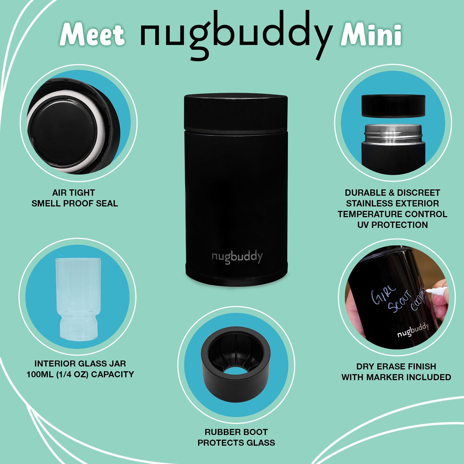 Nugbuddy diseño compacto y portátil para espacios pequeños