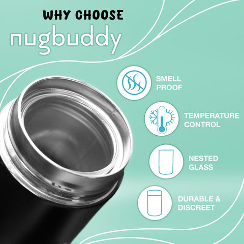 Nugbuddy exterior de acero inoxidable protege contra temperatura y UV