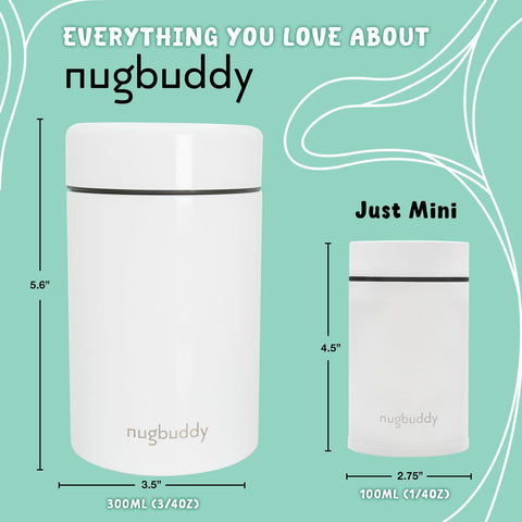 nugbuddy mini capacidad de vidrio 100ml ideal para porciones pequeñas