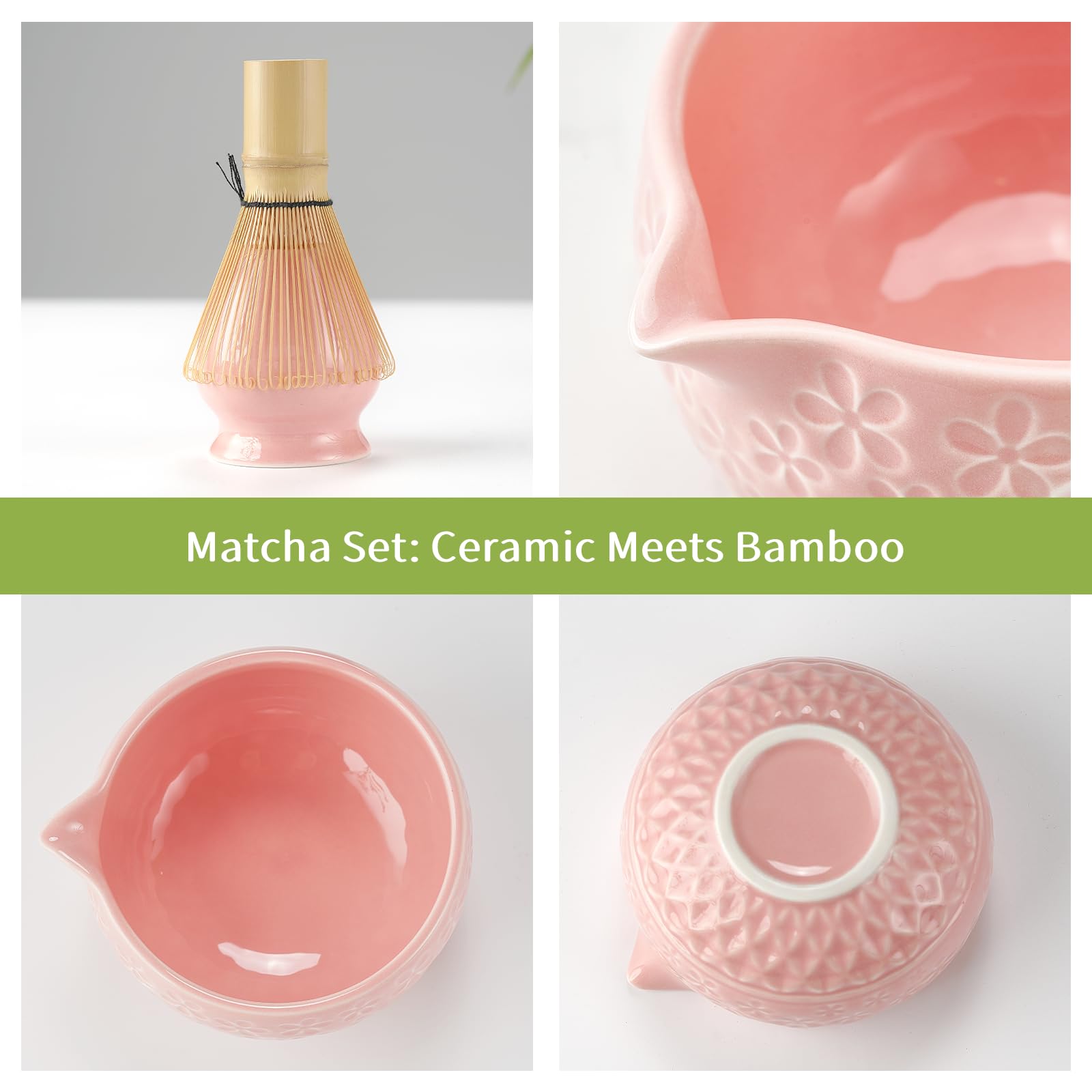 NUKALO batidor de bambú para matcha, crea espuma suave y consistente