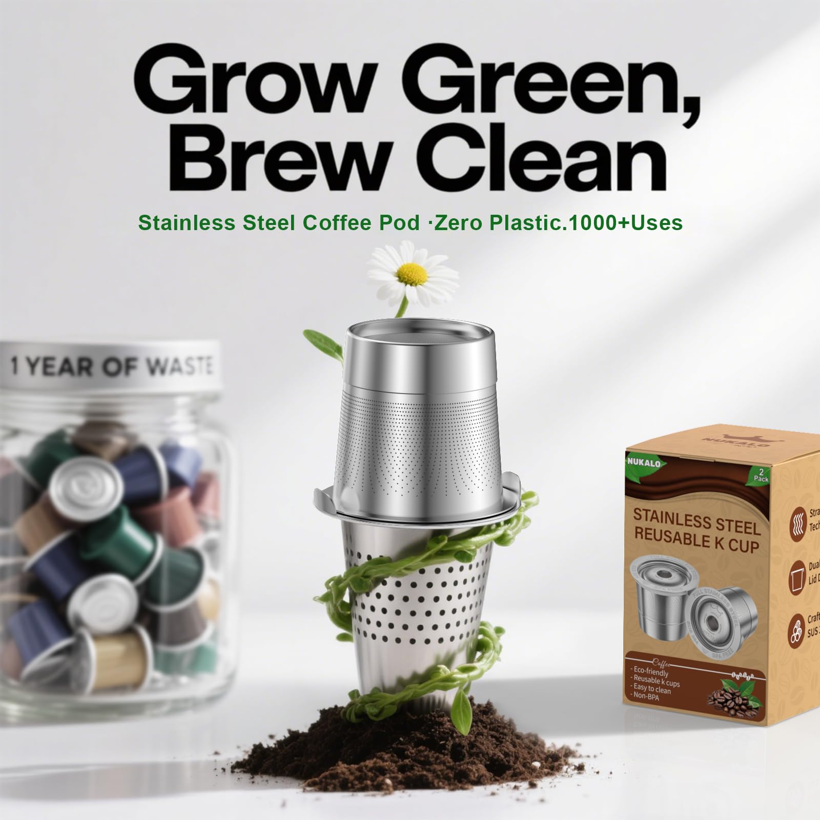 NUKALO Compatibilidad amplia con Keurig 1.0 para diversas máquinas.