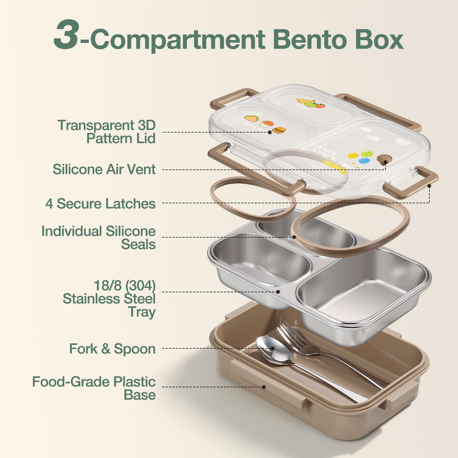 Ideal para escuela, trabajo o viaje, mantiene las comidas frescas.