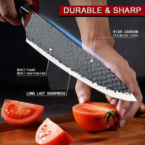 Cuchillo de carne pequeño Numola de 8 pulgadas, filo robusto para trocear.