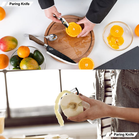Cuchillo pelador Numola de 3.5 pulgadas, pelado suave de frutas y verduras.
