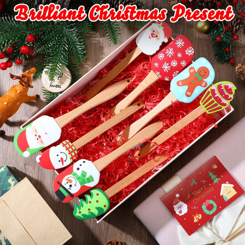 Nuogo espátula de silicona navidad gingerbread, ideal para glaseado suave