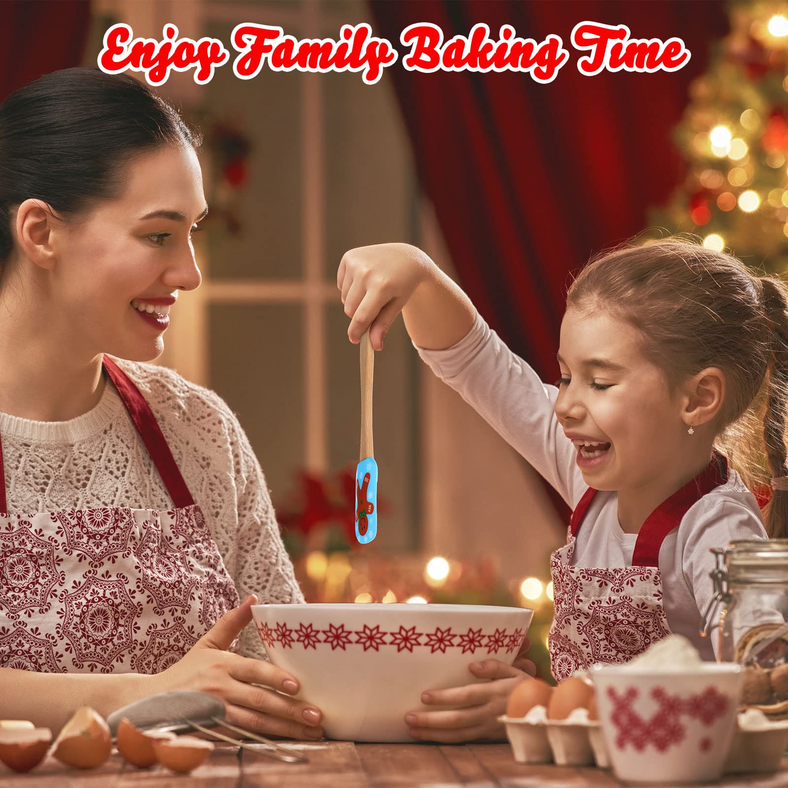 Nuogo espátula silicona navidad grande, ideal para mezclar grandes lotes