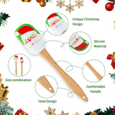 Nuogo espátula de silicona navidad muñeco de nieve, perfecta para hornear