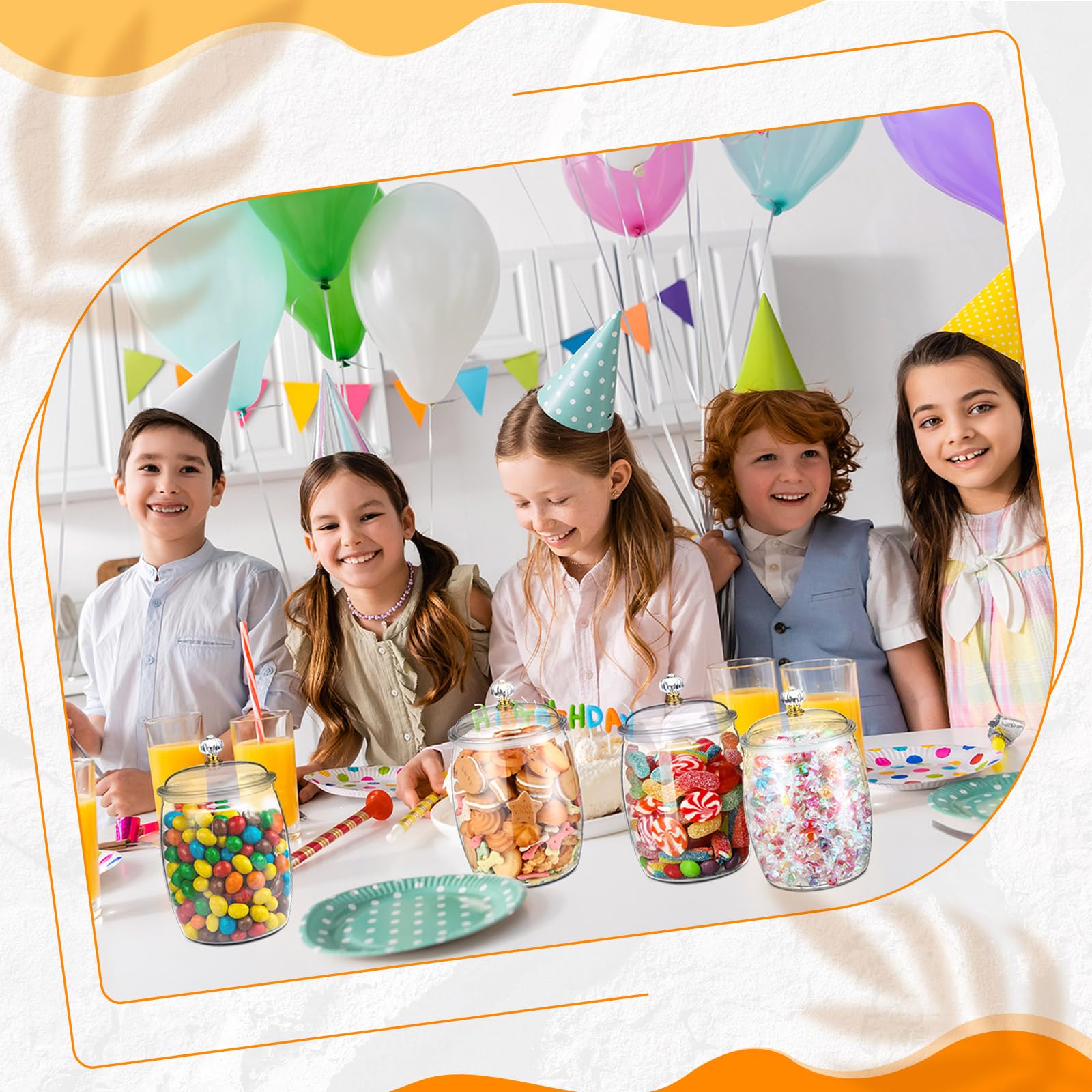 Nuogo uso versátil para dulces, nueces y condimentos en un solo set.
