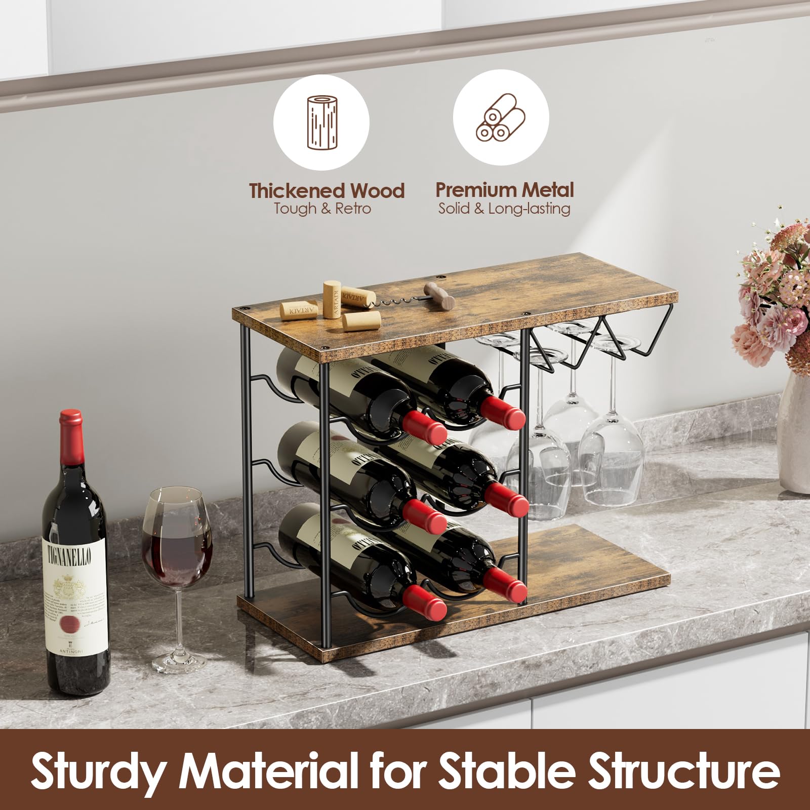Nuovoware estructura madera y metal resistente para larga vida útil