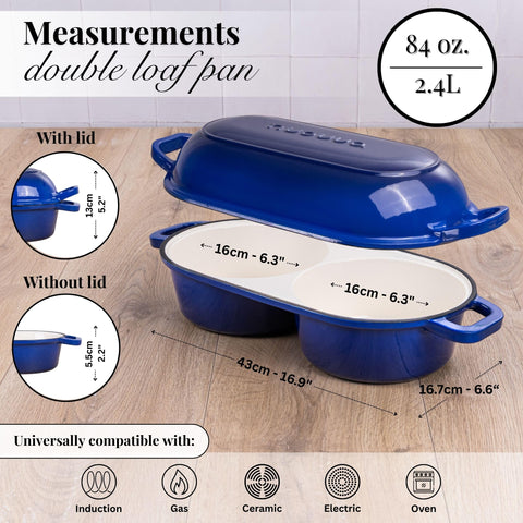 Nuovva olla con interior antiadherente para pan crujiente y limpieza sencilla.