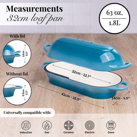 Nuovva tapa auto-basteado para olla esmaltada, mantiene humedad para pan sabroso.