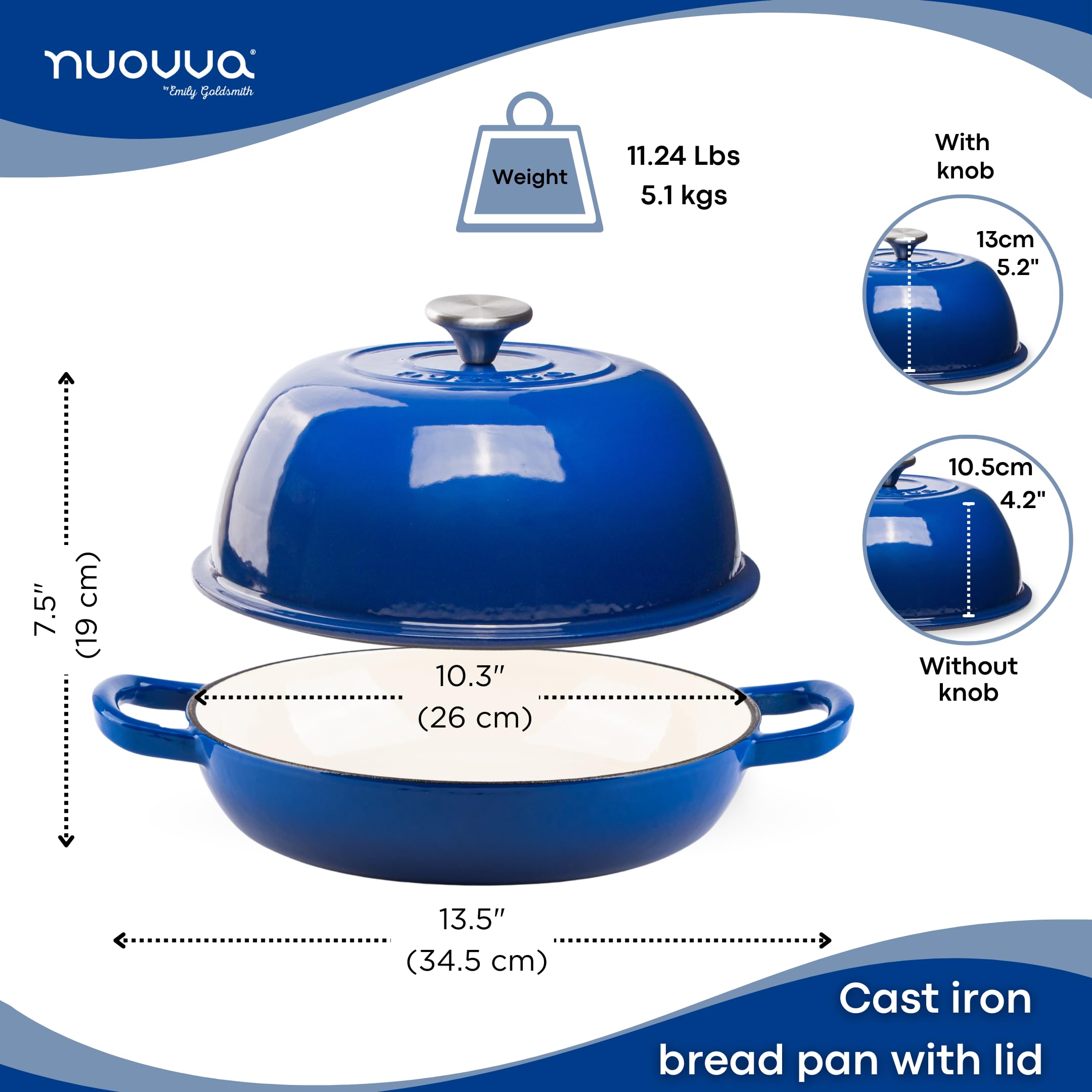 Tapa de la olla Nuovva con mango y vapor para mejores resultados.