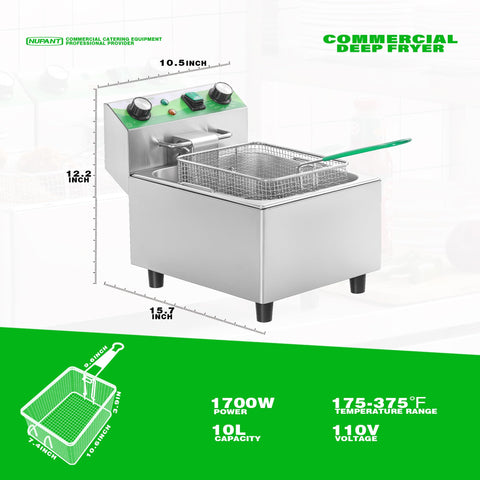 Freidora NUPANT con temporizador de 60 minutos para control
