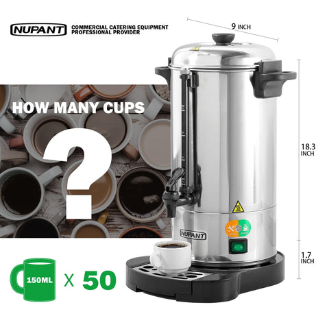 NUPANT urna filtración 3-piezas mejora extracción y sabor.