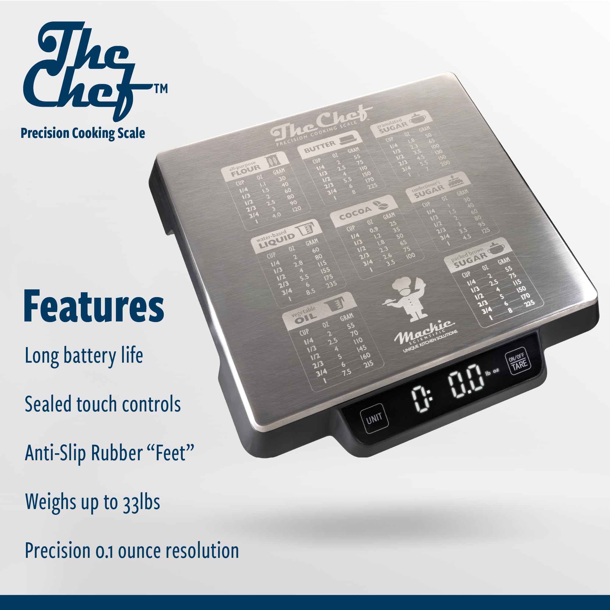 Nutra Track pesa-cocina-digital-33lb tabla-conversion láser para convertir unidades al instante