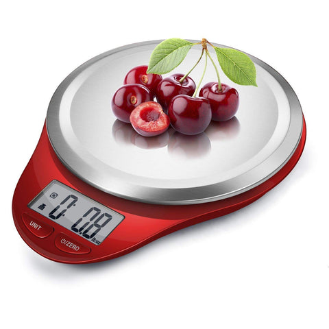 NUTRI FIT balanza con plataforma de acero inoxidable para medir con precisión.