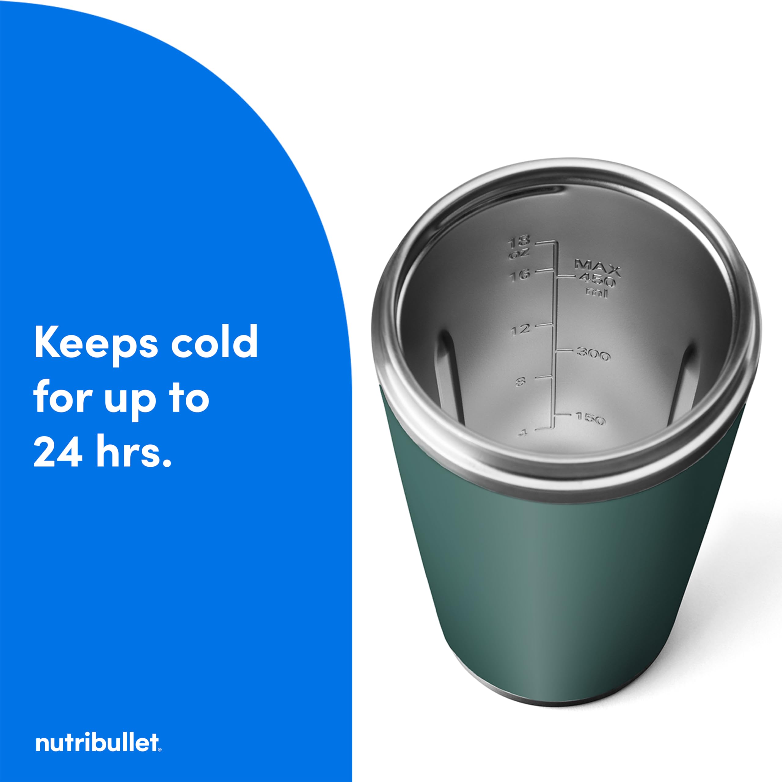 nutribullet Flip carga USB-C para múltiples ciclos de mezcla.