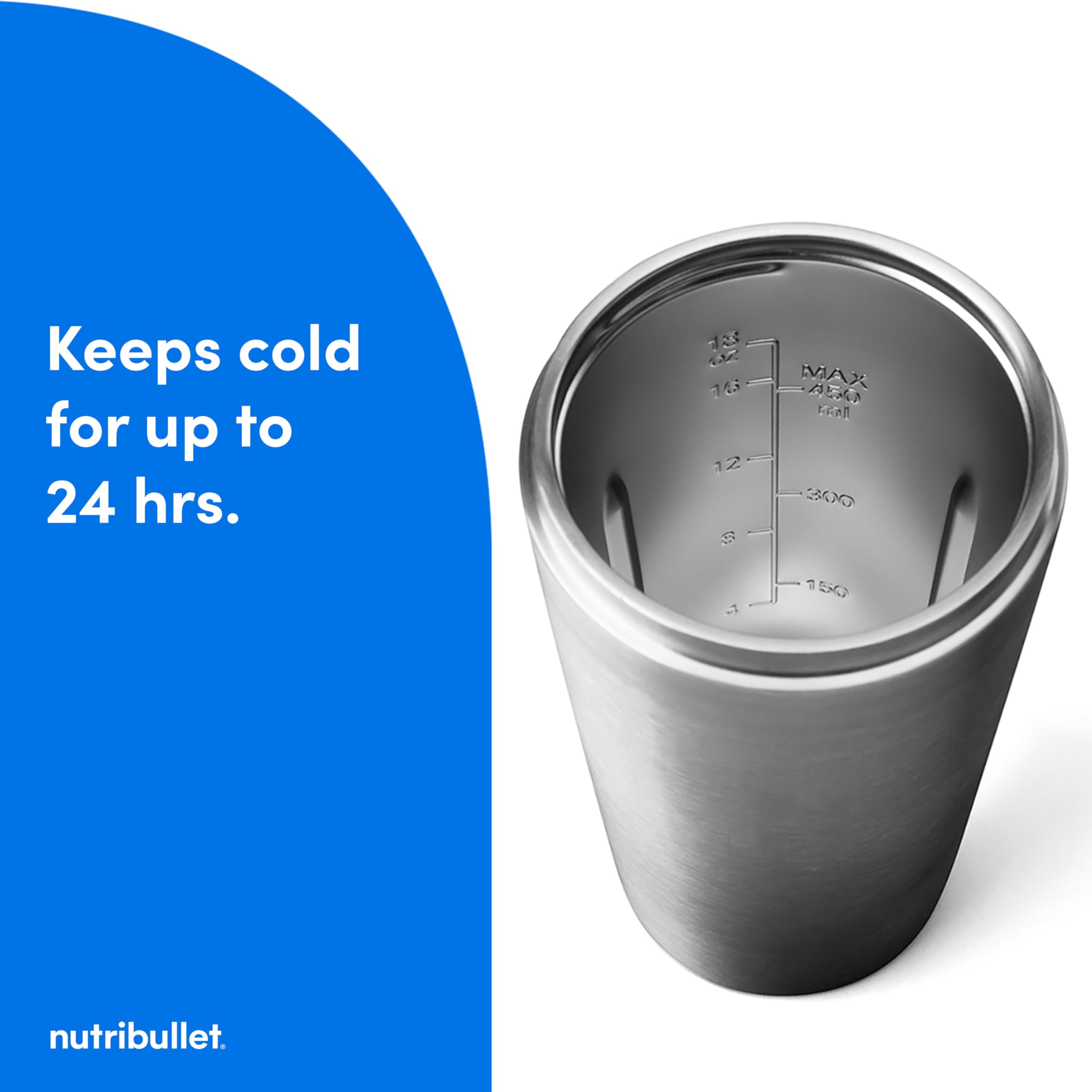 NutriBullet Flip tapa ergonómica para llevar sin derrames.