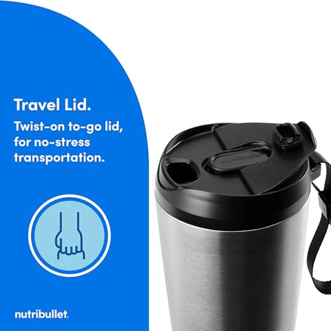 NutriBullet Flip cuerpo en acero inoxidable resistente.