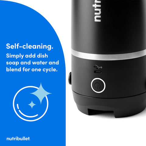 NutriBullet Flip: limpieza rápida, un ciclo con agua y detergente.