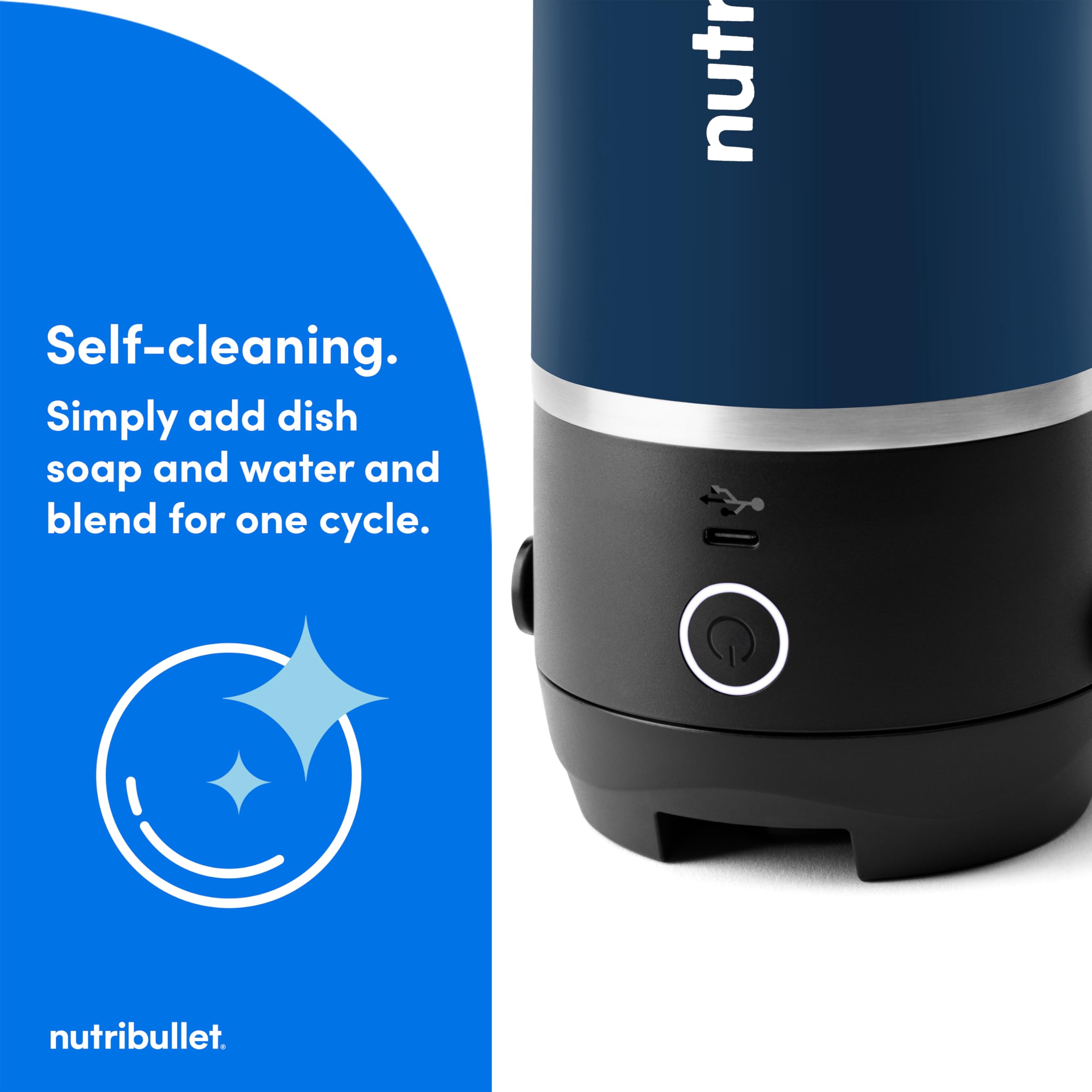 NutriBullet Flip: limpieza rápida con un ciclo.