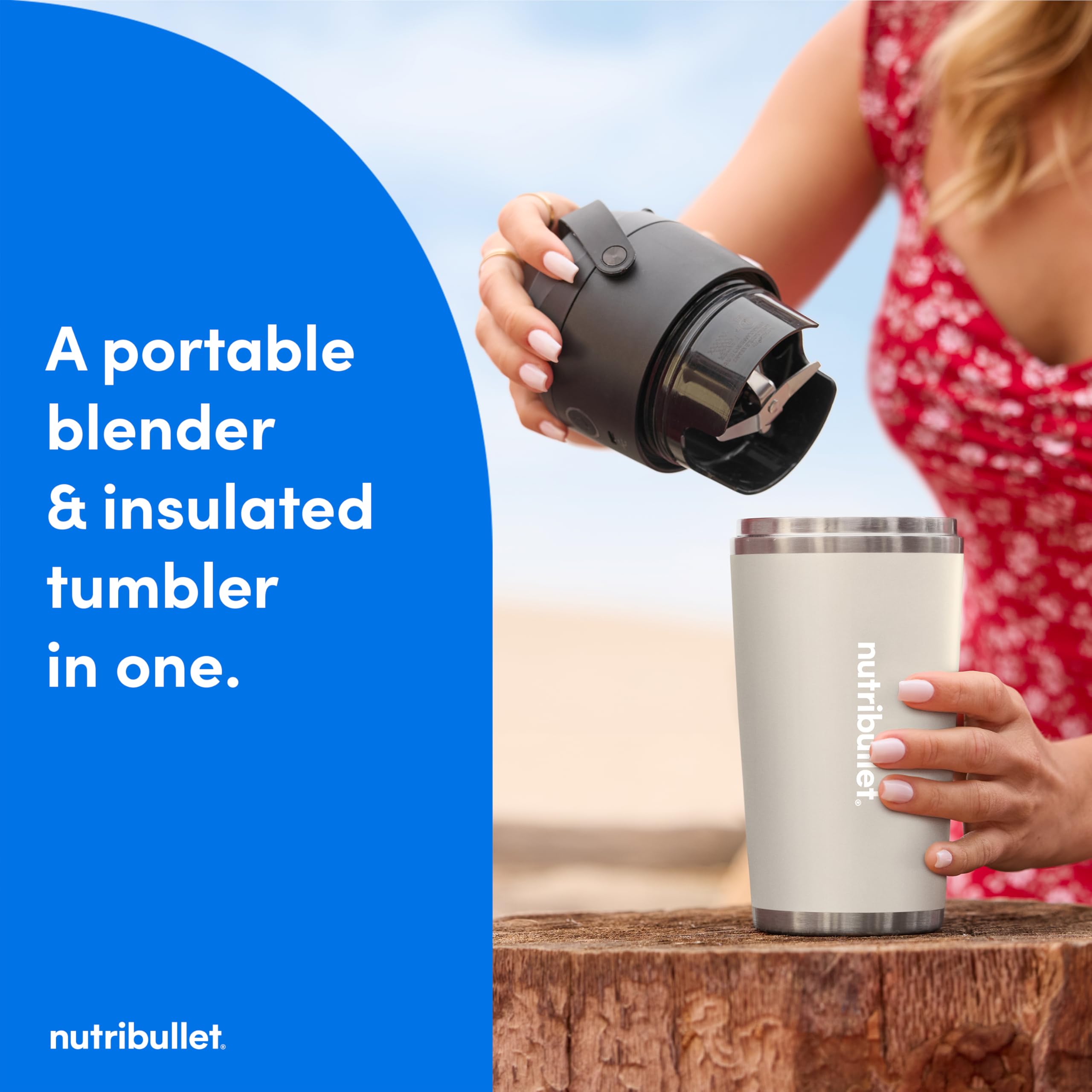 NutriBullet Flip, vaso aislado, mantiene tus bebidas frías durante horas.