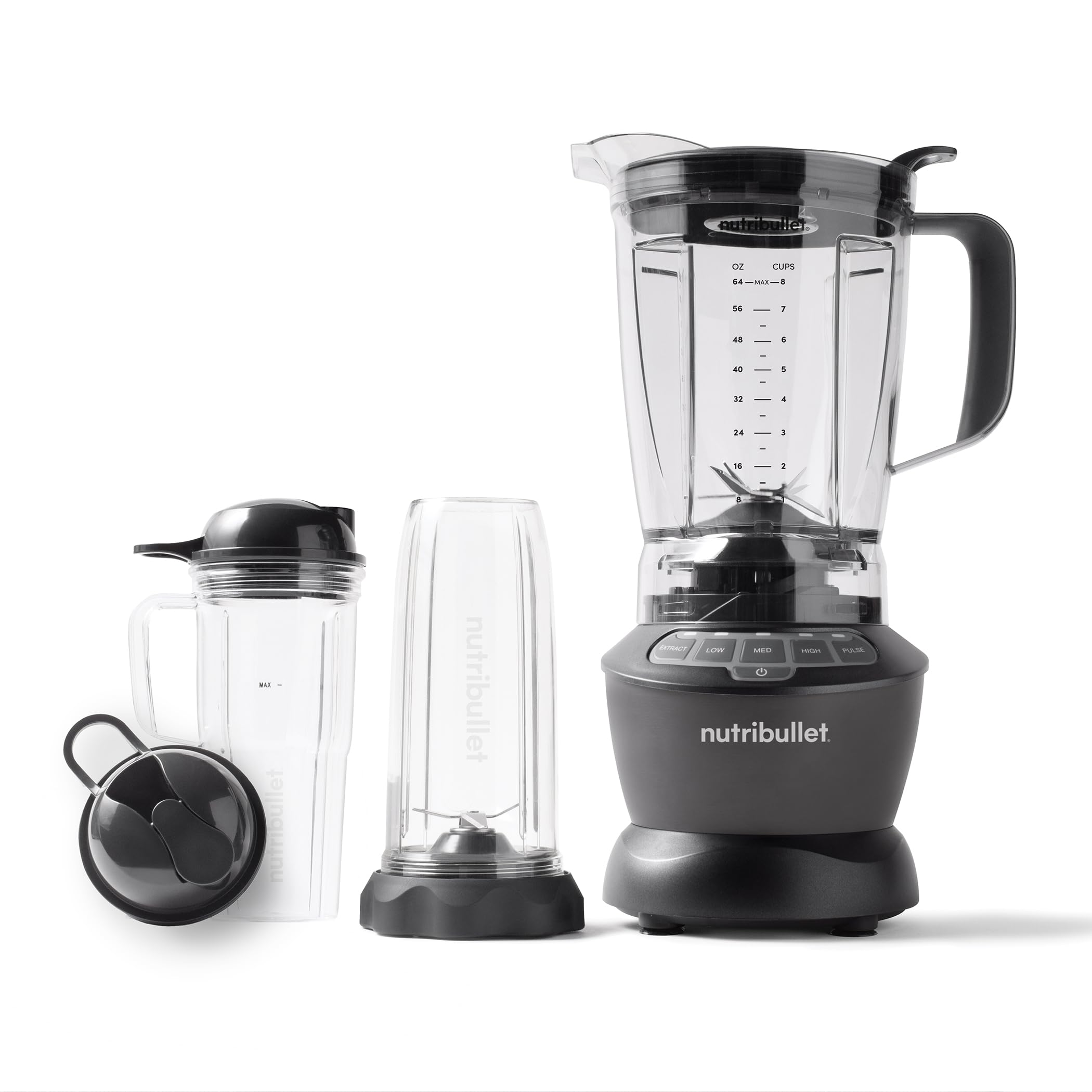 Jarra nutribullet de 64 oz (1,8 L) con tapa para mezclas grandes.