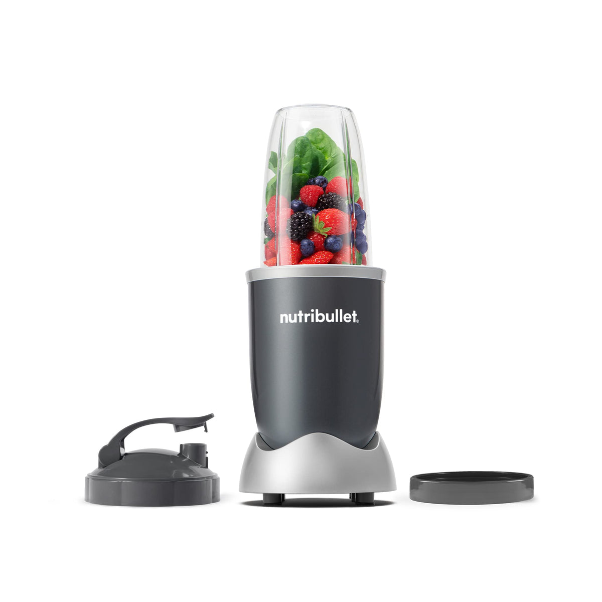 NutriBullet NBR-0601WM, base del motor gris, potencia para batidos rápidos