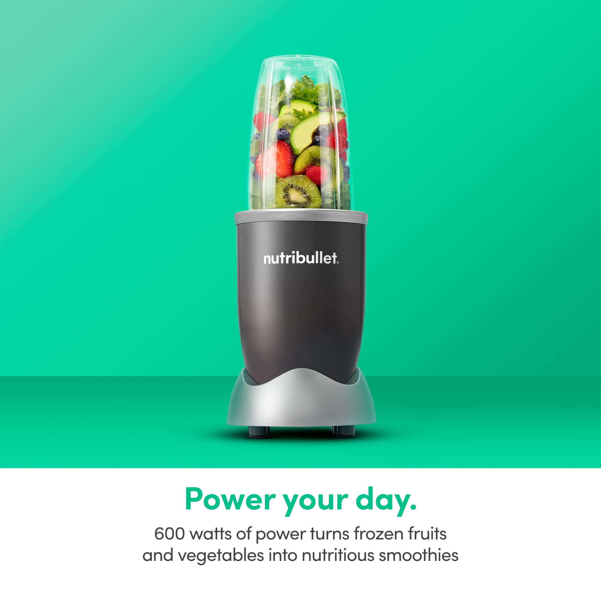 NutriBullet NBR-0601WM, vaso de 24 oz, preparación rápida de smoothies