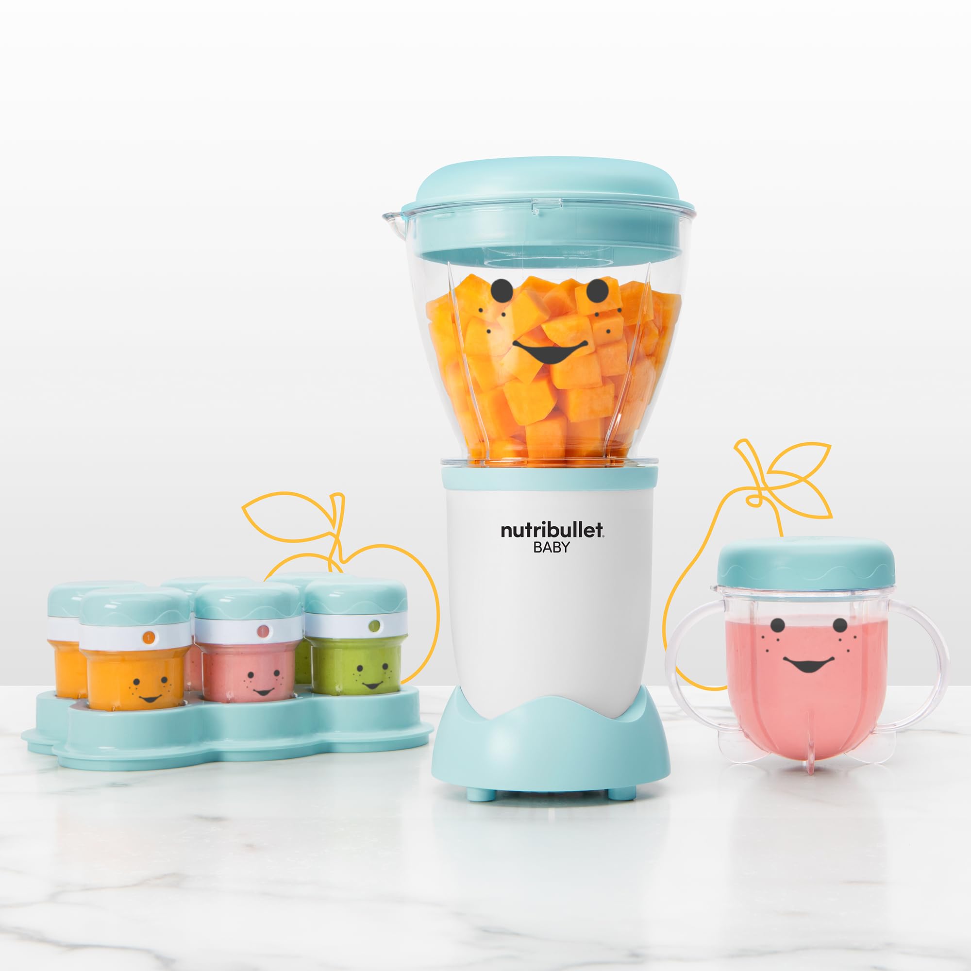 NutriBullet NBY-50100 vaso corto 12oz con asas y tapa para almacenamiento
