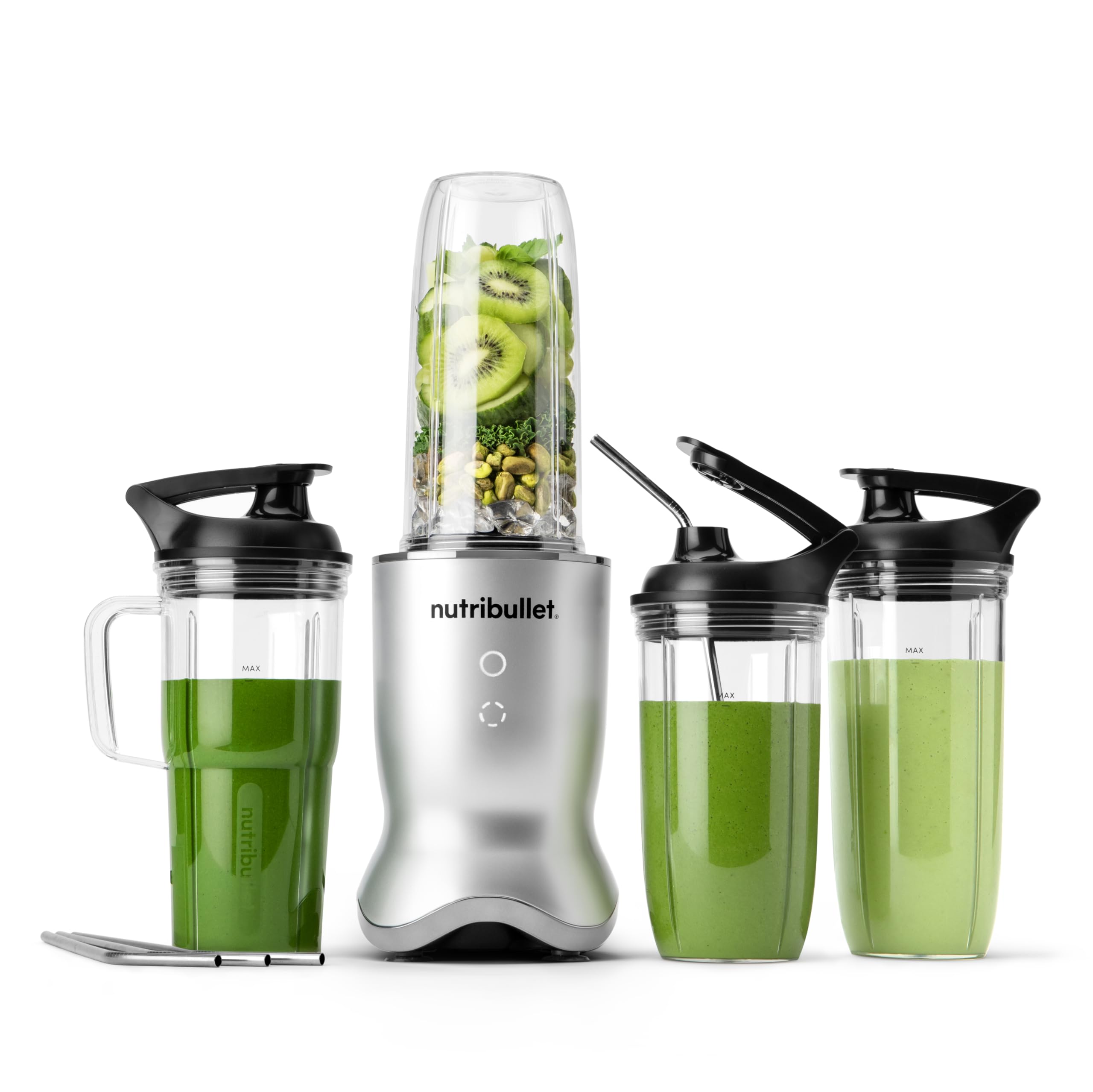 NutriBullet Ultra frente gris, licuados rápidos y fáciles de preparar.