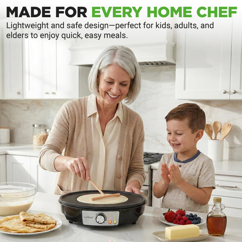 NutriChef crepe maker repartidor de masa para textura uniforme